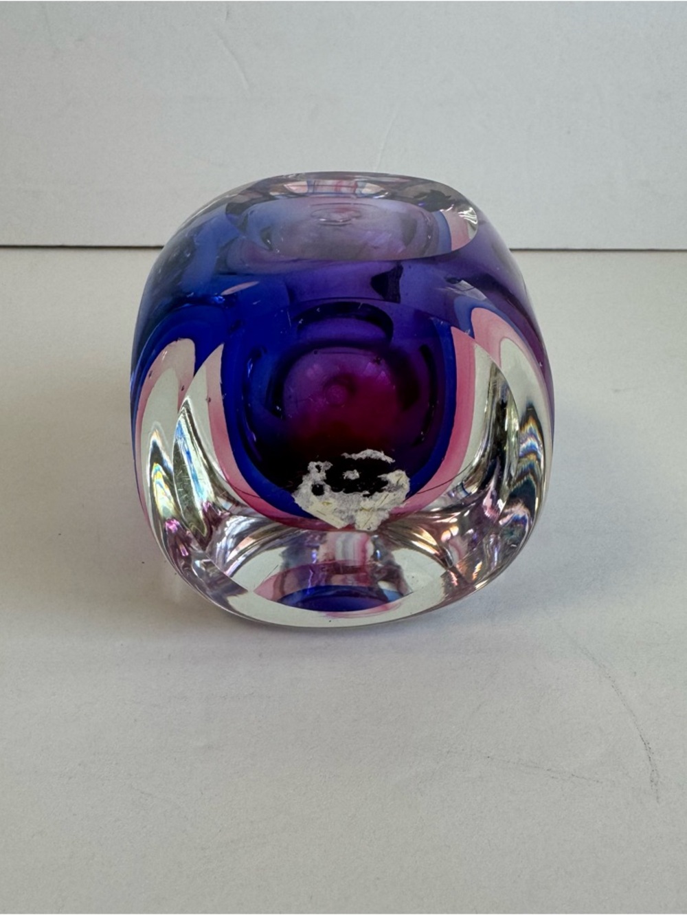 Vintage‎ Summerso Art Glass Bud Vase Purple Pink Blue Murano Style - Picture 8 of 10